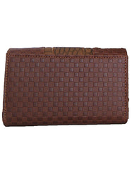 Fino 1004-093 Faux Leather Woven Design Card Holder Organiser Purse