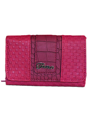 Fino 1004-093 Faux Leather Woven Design Card Holder Organiser Purse