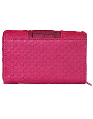 Fino 1004-093 Faux Leather Woven Design Card Holder Organiser Purse