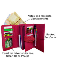 Fino 1004-093 Faux Leather Woven Design Card Holder Organiser Purse