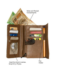 Fino 1655-093 Faux Leather Paris Designed Card Holder Organiser Purse