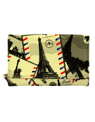 Fino 1655-093 Faux Leather Paris Designed Card Holder Organiser Purse
