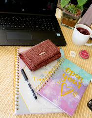 Fino 261-093 Suede Pebbled Embossed Card Holder Organiser Purse