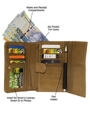 Fino 33-093 Faux Leather Neatly Stitched Design Card Holder Organiser Purse