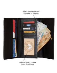 Fino 51334 Elegant Faux Leather Purse with Cell Phone Compartment Holder and Gift Box