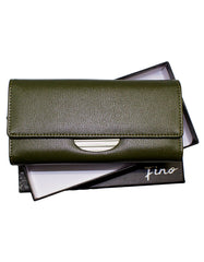 Fino 51334 Elegant Faux Leather Purse with Cell Phone Compartment Holder and Gift Box