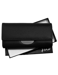 Fino 51334 Elegant Faux Leather Purse with Cell Phone Compartment Holder and Gift Box