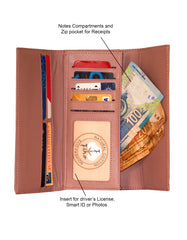 Fino 51334 Elegant Faux Leather Purse with Cell Phone Compartment Holder and Gift Box