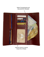 Fino 51334 Elegant Faux Leather Purse with Cell Phone Compartment Holder and Gift Box