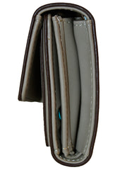 Fino 5618 Elegant Tri-Fold Faux Leather Purse with Cellphone Pouch & Box