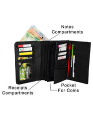 Fino 811-093 Faux Leather Metal Design Card Holder Organiser Purse
