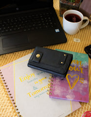 Fino 811-093 Faux Leather Metal Design Card Holder Organiser Purse