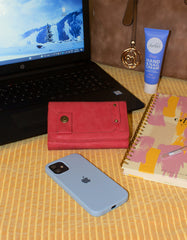 Fino 811-093 Faux Leather Metal Design Card Holder Organiser Purse
