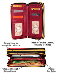 Fino 8146-798 Faux Leather Grab & Go All in 1 Purse with Cellphone Pouch