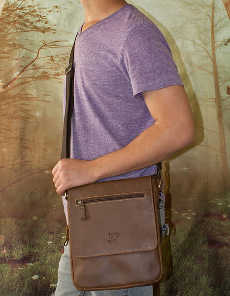 Fino 8712 Full Grain Genuine Leather Crossbody Satchel Bag