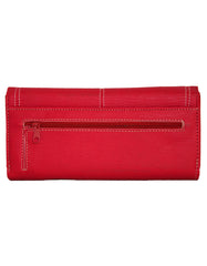 Fino 916-3612 Faux Leather Edge Stitched Long Card Holder Purse