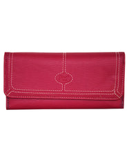 Fino 916-3612 Faux Leather Edge Stitched Long Card Holder Purse