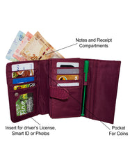 Fino 975-093 Faux Leather Croc Design Card Holder Organiser Purse