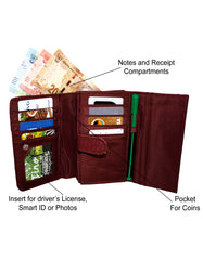 Fino 975-093 Faux Leather Croc Design Card Holder Organiser Purse