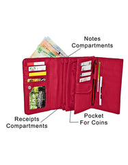Fino 993-093 Faux Fine Pebbled Leather Card Holder Organiser Purse