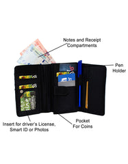 Fino A268-093 Soft Faux Leather Patent Card Holder Organiser Purse