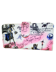 Fino A69-1409 Faux Leather Stylish Paris Street Design Purse