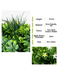 Masturf Premium Amazon Forest 50 x 50cm Faux Leaves UV Resistant Panel