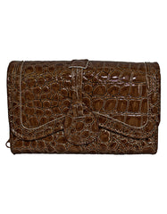 Fino B-093 Croc Texture Faux Leather Card Holder Organiser Purse