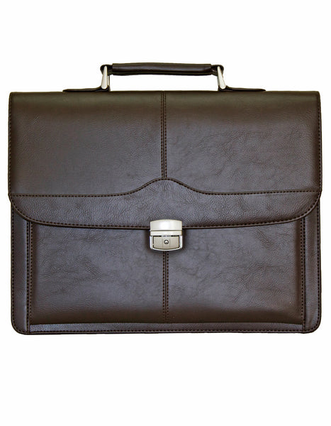 Fino BCH65L-052 Unisex Faux Leather 15” Laptop Briefcase - Brown