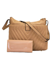Fino BK-111+A59 Faux Leather Fashionable Handbag with Purse Set