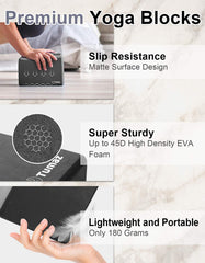 Tumaz Care BS023 Premium High Density/Lightweight Yoga EVA Foam Block Set