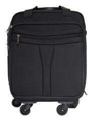 Fino BSXB Wheeled Nylon 14" Executive Pilot Case On 4 Wheels - Black