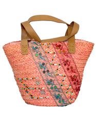 Fino CJK-05066 Exotic Straw Tote Beach Bag