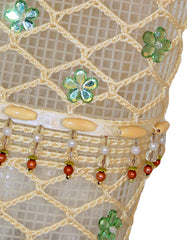 Fino CJK-05074 Straw Beach Bag with Wooden Handles