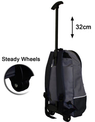 Fino DL-1008 Unisex Grade R - 1 Trolley Wheeled School /Travel Backpacks