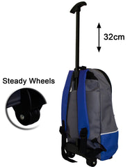 Fino DL-1008 Unisex Grade R - 1 Trolley Wheeled School /Travel Backpacks