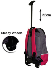Fino DL-1008 Unisex Grade R - 1 Trolley Wheeled School /Travel Backpacks
