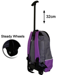 Fino DL-1008 Unisex Grade R - 1 Trolley Wheeled School /Travel Backpacks