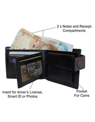 Fino DPU-225 Faux Leather 2 Tone Card Wallet with Box