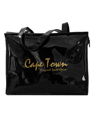 Fino Cape Town Souvenir Faux Patent Leather Tote Handbag