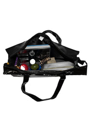 Fino Cape Town Souvenir Faux Patent Leather Tote Handbag