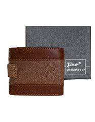 Fino DWS-1804/RYO Genuine Leather Embossed Wallet with SD Card Holder & Box