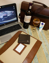 Fino DWS-820S Genuine Leather Bi-fold Wallet with Box - Dark Brown