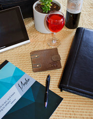Fino DWS-8307C Genuine Leather Dakota Red Wallet with SD Card Holder & Box