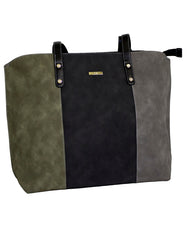 Fino G-8213 Faux Suede Leather Tote Bag & Purse Set