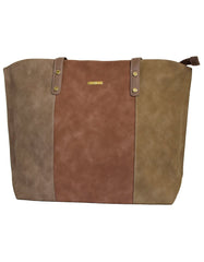 Fino G-8213 Faux Suede Leather Tote Bag & Purse Set