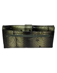 Fino G195-765 Faux Leather Swirl Design Long Card Holder Purse