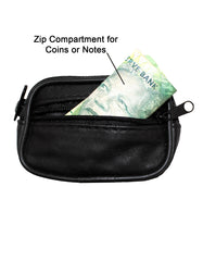 Fino G6331 Soft Genuine Leather Pouches with Mini Belt Value Packs - Set of 5