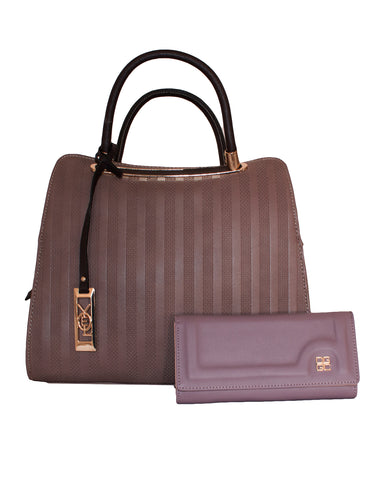 Fino H6831+51144 Faux Leather Unique Design Handbag & Purse