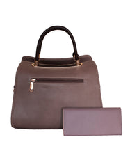 Fino H6831+51144 Faux Leather Unique Design Handbag & Purse